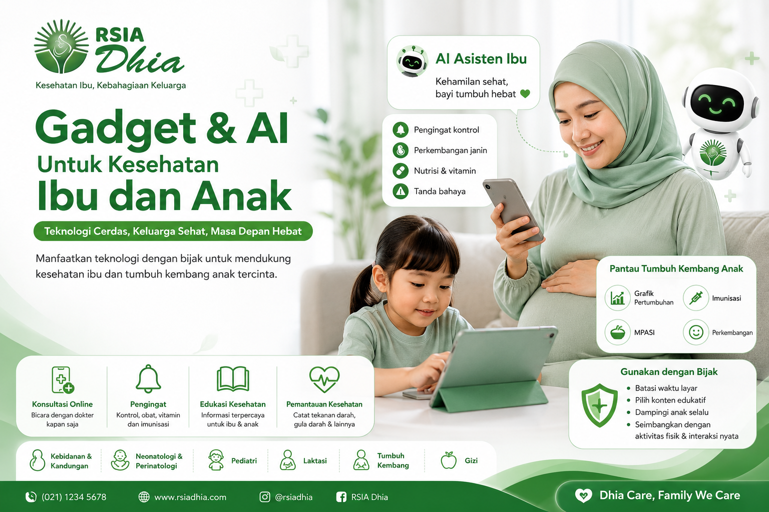 Peran Gadget dan Artificial Intelligence (AI) dalam Menjaga Kesehatan Ibu dan Anak: Manfaat, Risiko, dan Cara Menggunakannya dengan Bijak